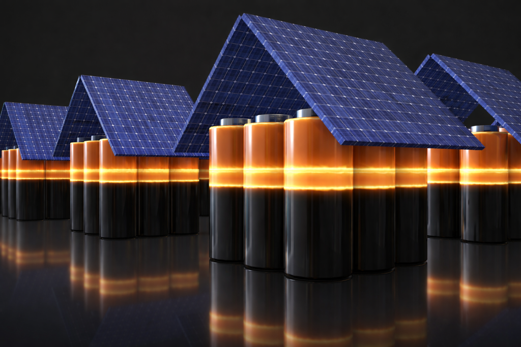 solar panels on batteries