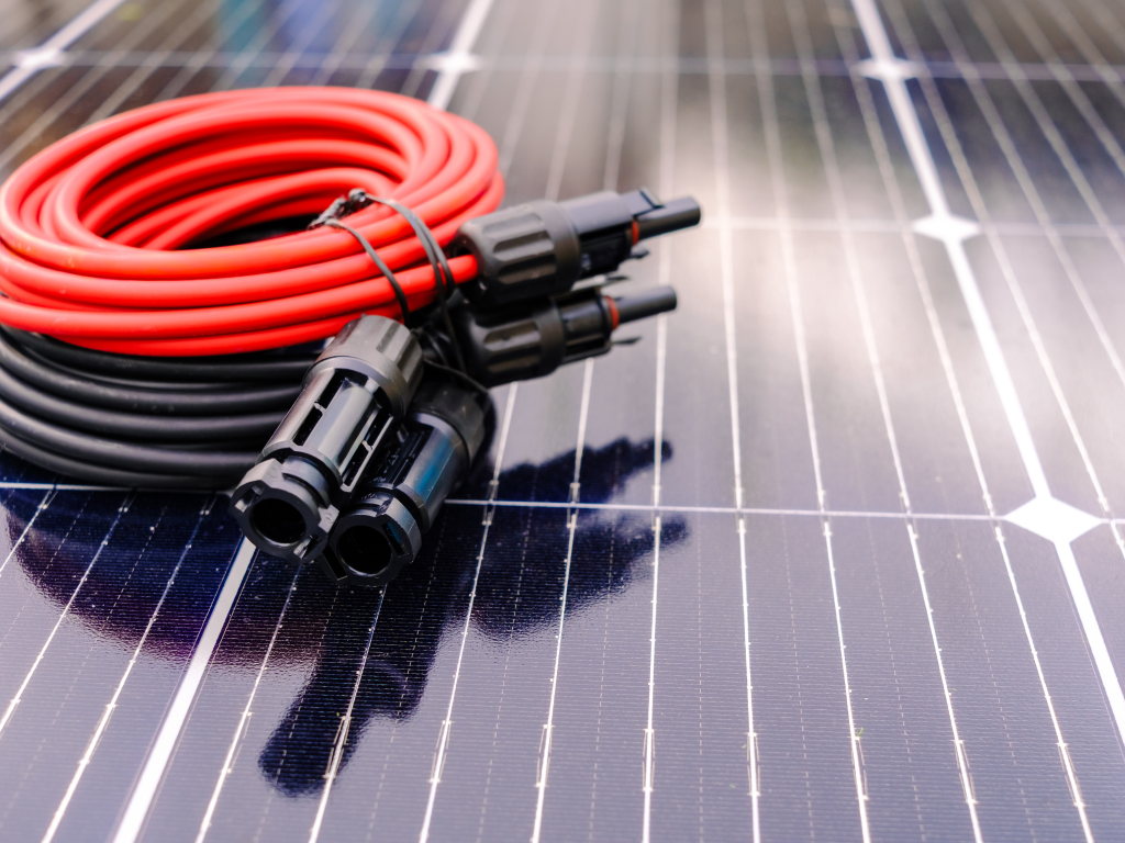 solar panels red and black wires